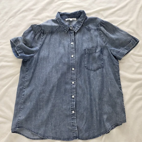 Jane and‎ Delancey Blue Button Down Shirt - Picture 2 of 9